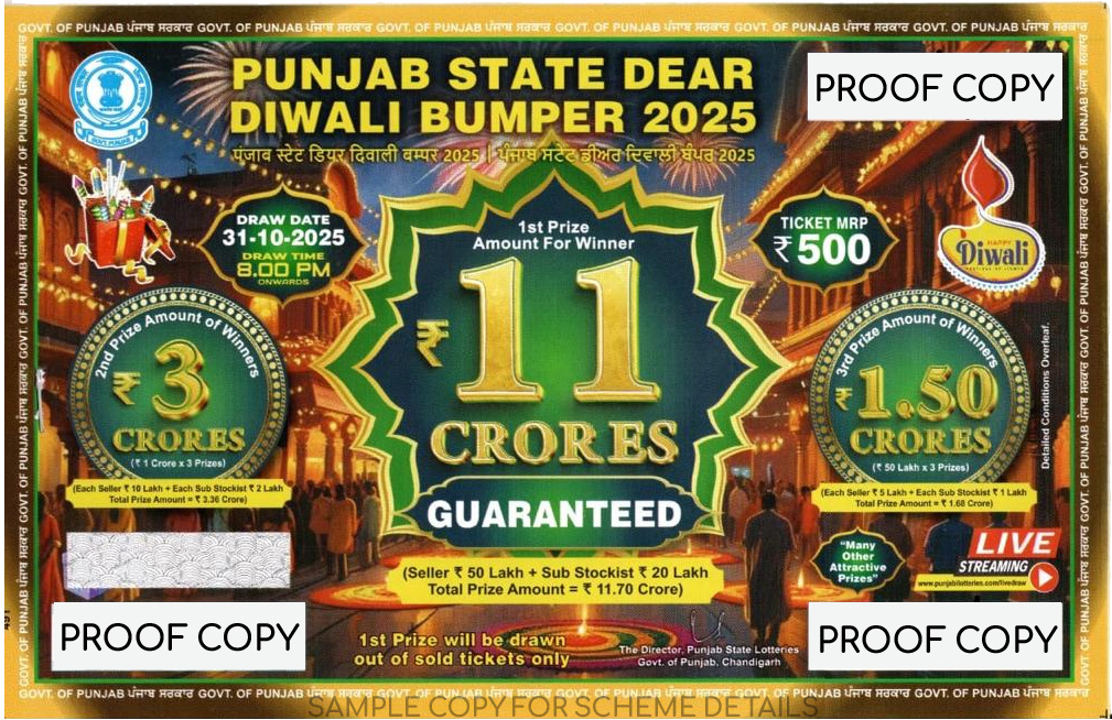 diwali2025-front Punjab State Diwali Bumper Lottery